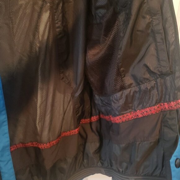 Burton Mens Jacket Dry Ride Hooded Ski Snowboard MED Blue Red Colorblock - Picture 13 of 13